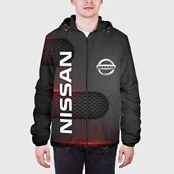 Куртка с капюшоном мужская NISSAN, цвет: 3D-черный — фото 2