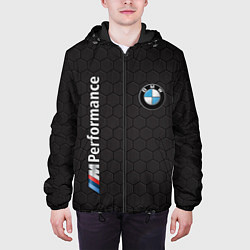 Куртка с капюшоном мужская BMW, цвет: 3D-черный — фото 2