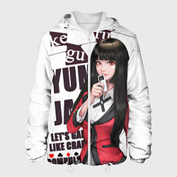 Куртка с капюшоном мужская Kakegurui, цвет: 3D-белый