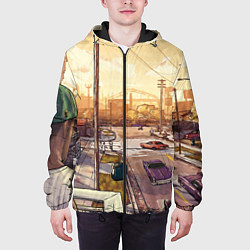 Куртка с капюшоном мужская GTA San Andreas, цвет: 3D-черный — фото 2
