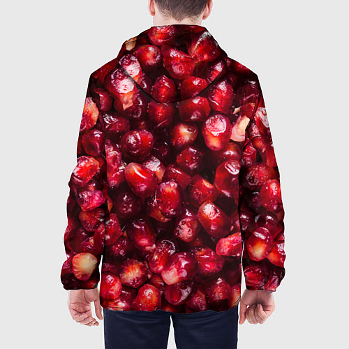 Мужская куртка Много ягод граната ярко сочно / 3D-Белый – фото 4