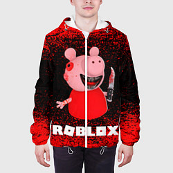 Куртка с капюшоном мужская Roblox Piggy, цвет: 3D-белый — фото 2
