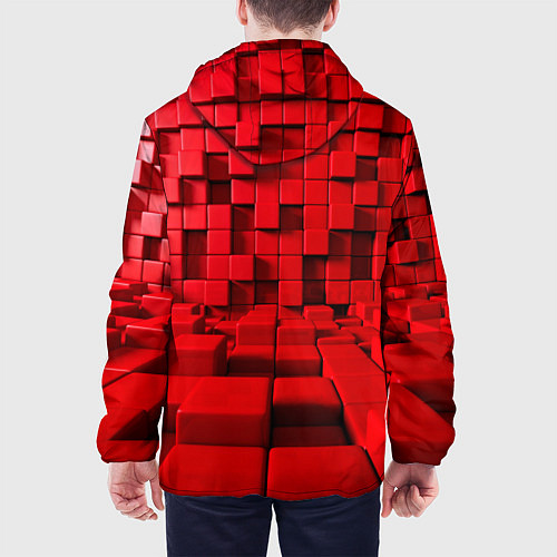 Мужская куртка 3D кубики / 3D-Белый – фото 4