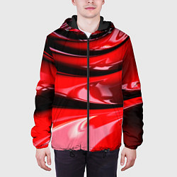 Куртка с капюшоном мужская ТЕКСТУРА, цвет: 3D-черный — фото 2