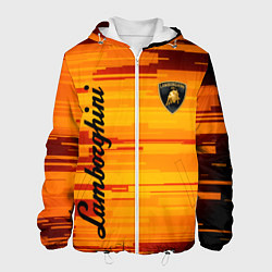 Куртка с капюшоном мужская LAMBORGHINI, цвет: 3D-белый