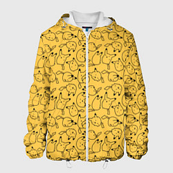 Куртка с капюшоном мужская Покемон Пикачу, цвет: 3D-белый