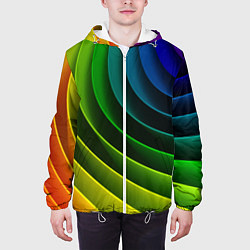 Куртка с капюшоном мужская Color 2058, цвет: 3D-белый — фото 2