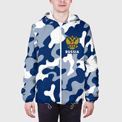 Куртка с капюшоном мужская RUSSIA РОССИЯ, цвет: 3D-белый — фото 2