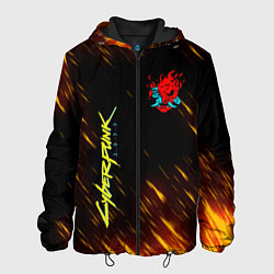 Куртка с капюшоном мужская CYBERPUNK 2077, цвет: 3D-черный