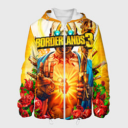Куртка с капюшоном мужская Borderlands 3, цвет: 3D-белый