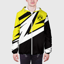 Куртка с капюшоном мужская Borussia Dortmund, цвет: 3D-белый — фото 2