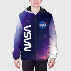 Куртка с капюшоном мужская NASA НАСА, цвет: 3D-черный — фото 2
