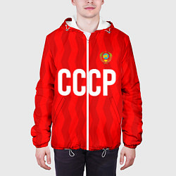 Куртка с капюшоном мужская Форма сборной СССР, цвет: 3D-белый — фото 2