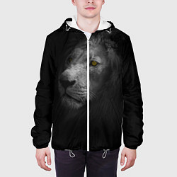 Куртка с капюшоном мужская Лев, цвет: 3D-белый — фото 2