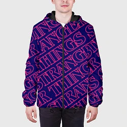 Куртка с капюшоном мужская ОЧЕНЬ СТРАННЫЕ ДЕЛА STRANGER, цвет: 3D-черный — фото 2
