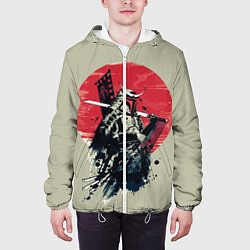 Куртка с капюшоном мужская Samurai man, цвет: 3D-белый — фото 2