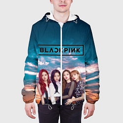 Куртка с капюшоном мужская BlackPink, цвет: 3D-белый — фото 2