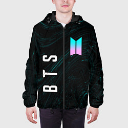 Куртка с капюшоном мужская BTS БТС, цвет: 3D-черный — фото 2