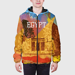 Куртка с капюшоном мужская Египет Пирамида Хеопса, цвет: 3D-черный — фото 2