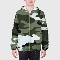 Куртка с капюшоном мужская Camouflage 2, цвет: 3D-белый — фото 2