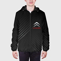 Куртка с капюшоном мужская CITROEN, цвет: 3D-черный — фото 2