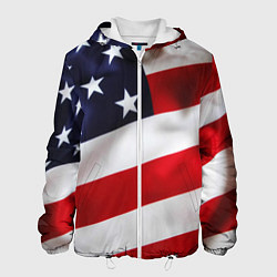 Куртка с капюшоном мужская США USA, цвет: 3D-белый