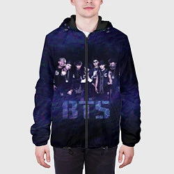 Куртка с капюшоном мужская BTS БТС бойбенд, цвет: 3D-черный — фото 2