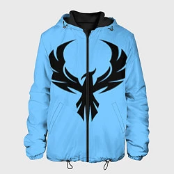 Куртка с капюшоном мужская Птица феникс, цвет: 3D-черный