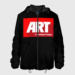 Куртка с капюшоном мужская Art red, цвет: 3D-черный