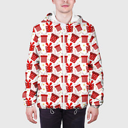 Куртка с капюшоном мужская Подарки, цвет: 3D-белый — фото 2