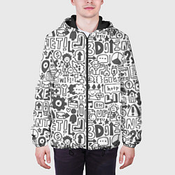Куртка с капюшоном мужская Network Pattern, цвет: 3D-черный — фото 2