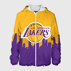 Куртка с капюшоном мужская LOS ANGELES LAKERS, цвет: 3D-белый