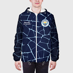 Куртка с капюшоном мужская MAN CITY, разминочная 2021, цвет: 3D-белый — фото 2