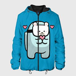 Куртка с капюшоном мужская Nyan Cat Among Us, цвет: 3D-черный