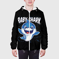 Куртка с капюшоном мужская Baby Shark, цвет: 3D-белый — фото 2