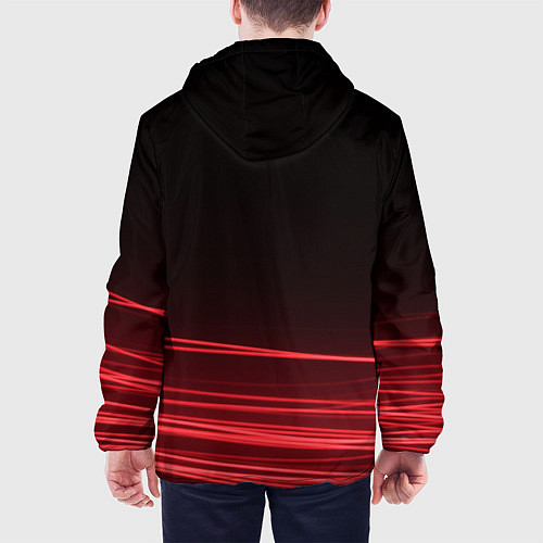 Мужская куртка Красное и Черное / 3D-Белый – фото 4