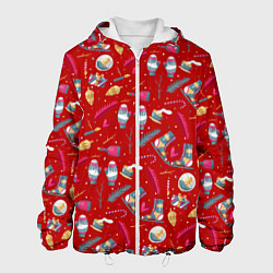 Куртка с капюшоном мужская Рождественское чудо, цвет: 3D-белый