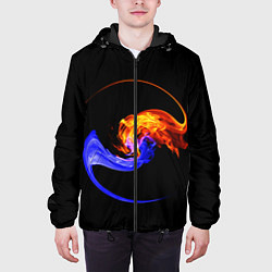 Куртка с капюшоном мужская Две стихии, цвет: 3D-черный — фото 2
