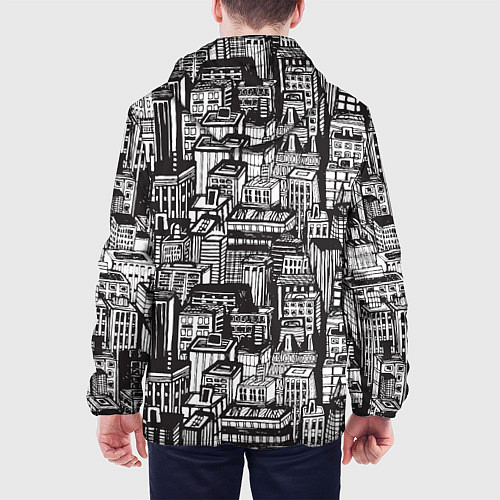 Мужская куртка Бесконечный город / 3D-Белый – фото 4