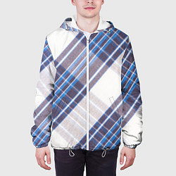 Куртка с капюшоном мужская Шотландка Z, цвет: 3D-белый — фото 2