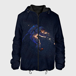 Куртка с капюшоном мужская Космонавт, цвет: 3D-черный