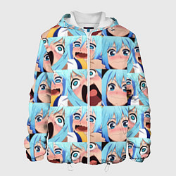 Куртка с капюшоном мужская Аква Коносуба Aqua Konosuba, цвет: 3D-белый