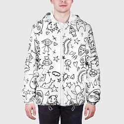 Куртка с капюшоном мужская DIE ANTWOORD, цвет: 3D-белый — фото 2