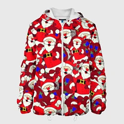 Куртка с капюшоном мужская Дед Санта, цвет: 3D-белый