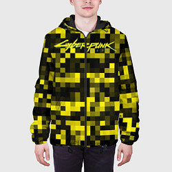 Куртка с капюшоном мужская Cyberpunk 2077, цвет: 3D-черный — фото 2