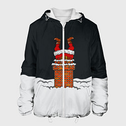 Куртка с капюшоном мужская С Новым Годом!, цвет: 3D-белый