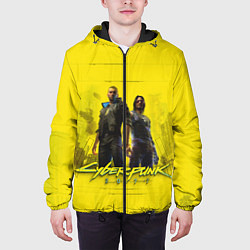 Куртка с капюшоном мужская Киберпанк 2077, цвет: 3D-черный — фото 2