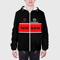 Куртка с капюшоном мужская Nissan, цвет: 3D-белый — фото 2