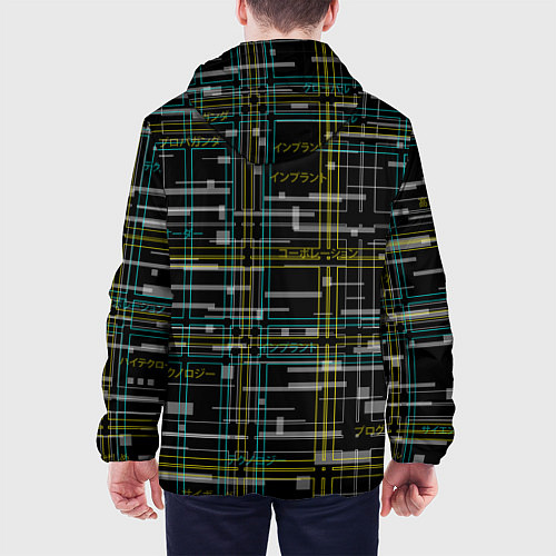 Мужская куртка Cyberpunk Tartan / 3D-Черный – фото 4