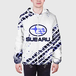 Куртка с капюшоном мужская SUBARU, цвет: 3D-белый — фото 2